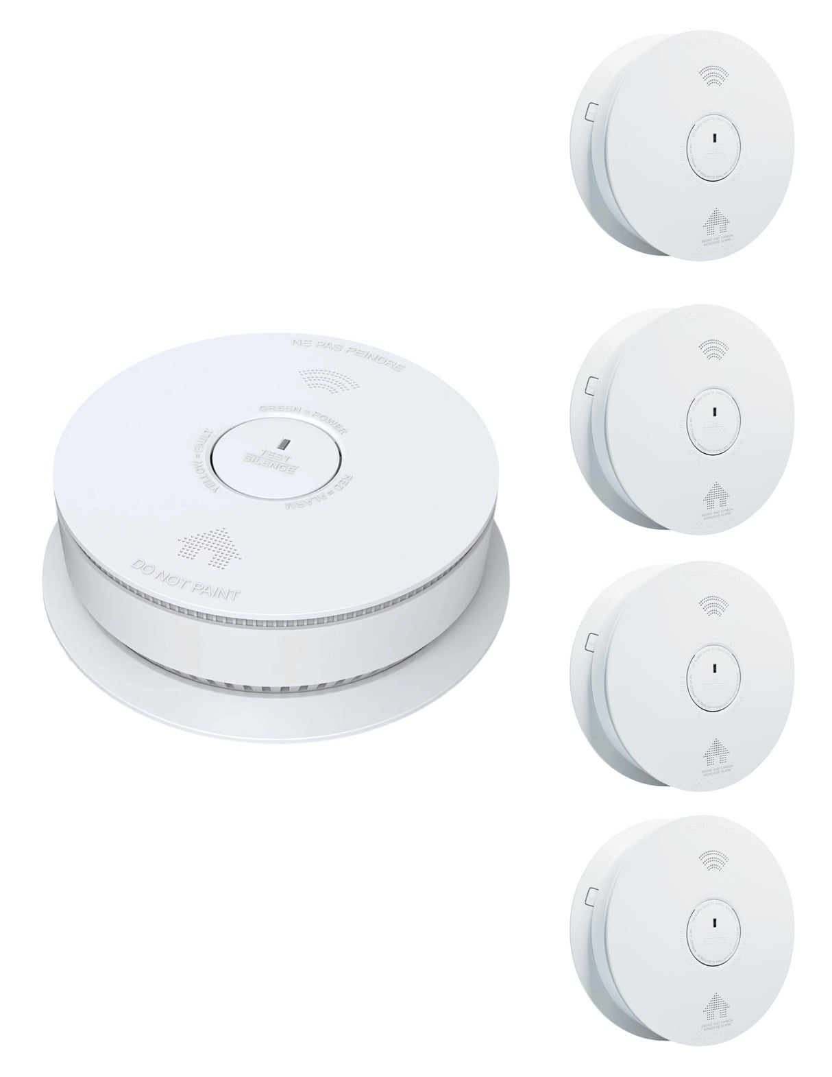 AH Lighting AH886F Combo Smoke & Carbon Monoxide Alarm, Voice Alarm System, Interconnect Hardwired, Combo Alarm, 10-Year Battery Powered, Led Warning Light Indicator (6)