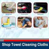 Simpli-Magic Premium Shop Towels 14”x12”, Commercial Grade Blue, 50 Pack