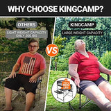 KingCamp 2-Pack Directors Camping Chair with Padded Folding Portable Seats, Black