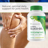 Youngevity Ultimate Gluco-Gel -for Joints, Tendons, Bones & Cartilage | Contains Glucosamine, Gelatin & Manganese | 120 Capsules | 1 Bottle