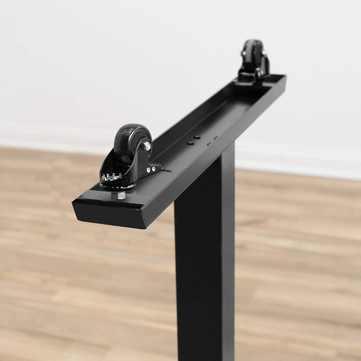 VIVO 1.5 inch M8 Threaded Locking Caster Wheels, Set of 4, Swivel, Rubber Base, Brake, Used for Standing Desk Frames, TV Stands, Carts, and More, PT-ST-015C