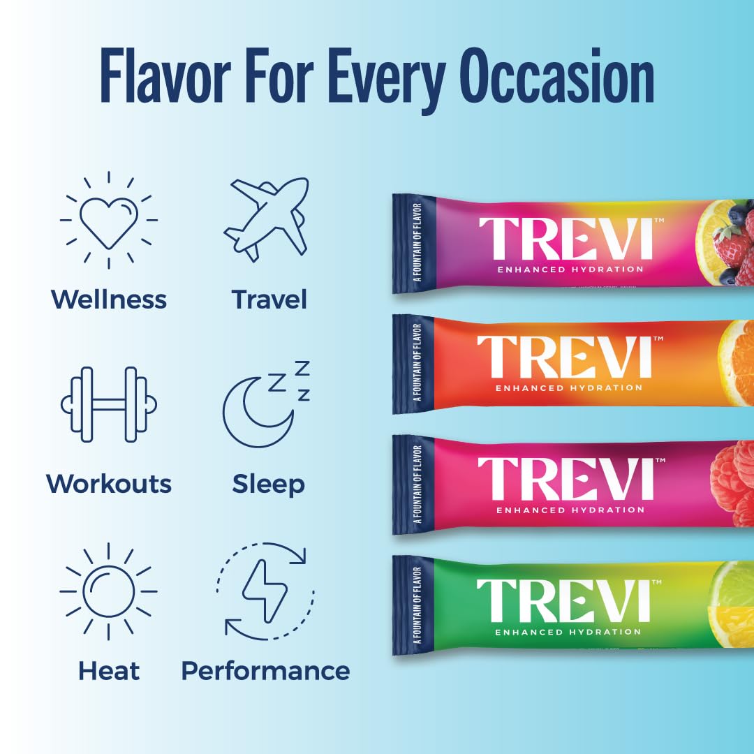 TREVI™ Sugar Free Electrolytes - Drink Mix Hydration Powder Packets - 28 Count - Variety Pack 1