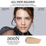 Lancôme Teint Idole Ultra Wear Buildable Full Coverage Foundation - Longwear & Waterproof - Natural Matte Finish - 300N (Medium Skin with Neutral/Peachy Undertones), 1 Fl Oz