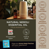 Gya Labs Neroli Essential Oil for Diffuser - 0.34 Fl Oz - 100% Pure Natural Fragrance Neroli Oil for Skin, Face, Aromatherapy & Candle Making - Freshly Floral Scent