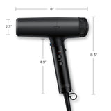 INFINITIPRO by CONAIR DigitalAIRE Hair Dryer | Frizz-Eliminating Hair Dryer with Diffuser | Hair Blow Dryer with Up to 5X More Speed for Higher Air Pressure & Drying Power | Black
