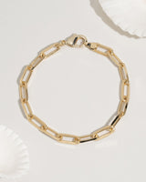 James Michelle Chunky Love Bracelet for Women – Premium Waterproof, Tarnish-Free, Gold PVD Coated Jewelry – Hypoallergenic – Perfect for Beach, Weddings, Gifts – 7 Inch Length