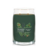 Yankee Candle Balsam & Cedar Scented Signature 20oz Large Jar 2-Wick Candle Over 60 Hours of Burn Time Christmas | Holiday