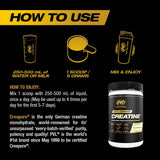 PVL Creapure Creatine – 100% Pure German Creatine Monohydrate Powder-Pharmaceutical Grade Muscle Building Supplement for Strength Training, Pre Workout & Post Workout Protein Support–410g 82 Servings