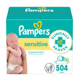 Pampers Baby Wipes, Sensitive, Water Based Wipe, Clinically Proven, Hypoallergenic, and Unscented for Babies, 1008 Wipes Total (12 Flip-Top Packs)