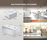 SYBO Commercial Grade Stainless Steel Bain Marie Buffet Food Warmer Steam Table for Catering and Restaurants (2 Sections with Tap)
