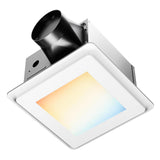 Amico Bathroom Exhaust Fan with Light, 80 CFM, 0.9 Sones, 5CCT, Easy Retrofit without Attic Access, Adjustable Bathroom Fan with light, Quiet Operation, ETL & FCC Certified