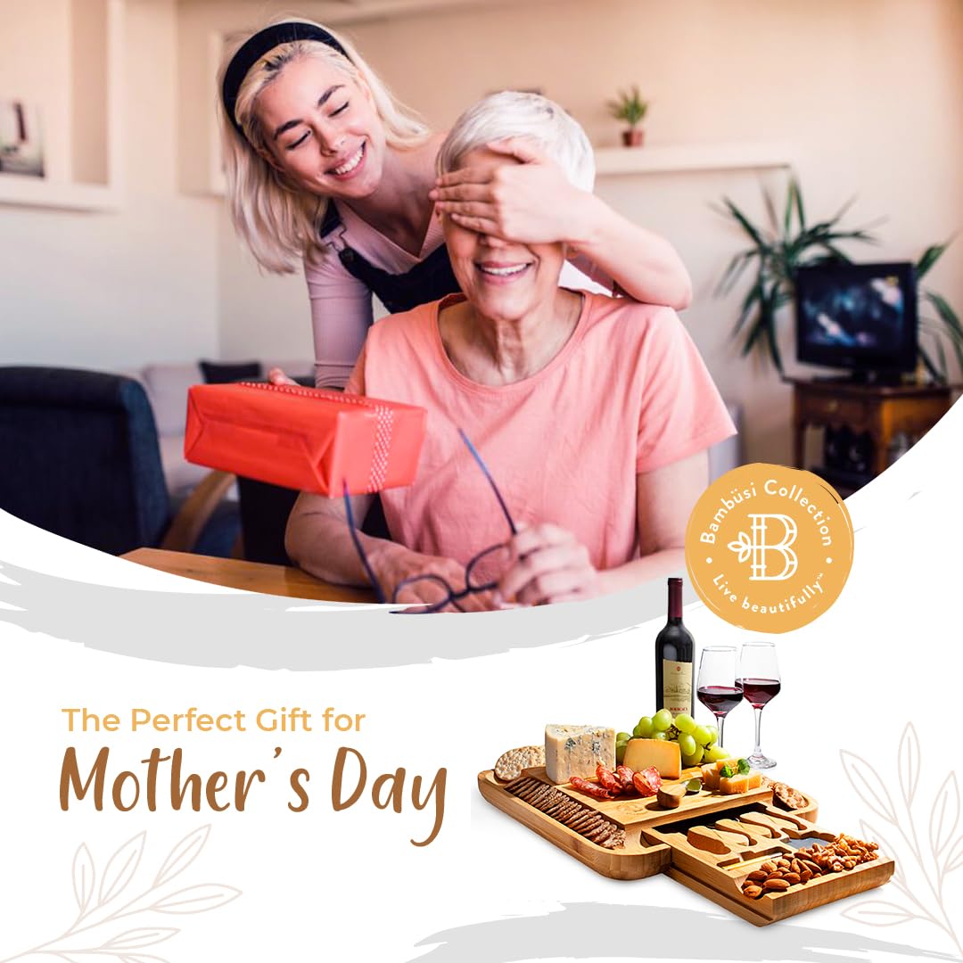 Personalized Charcuterie Board Gift Set - Custom Engraved Charcuterie Boards, Bamboo Cheese Board & Meat Platter - Wedding Gifts, Housewarming Gift for New Home, Anniversary, Birthday, Christmas Gifts