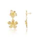Mameloly Flower Statement Earrings for Women 14K Gold Plated Drop Dangle