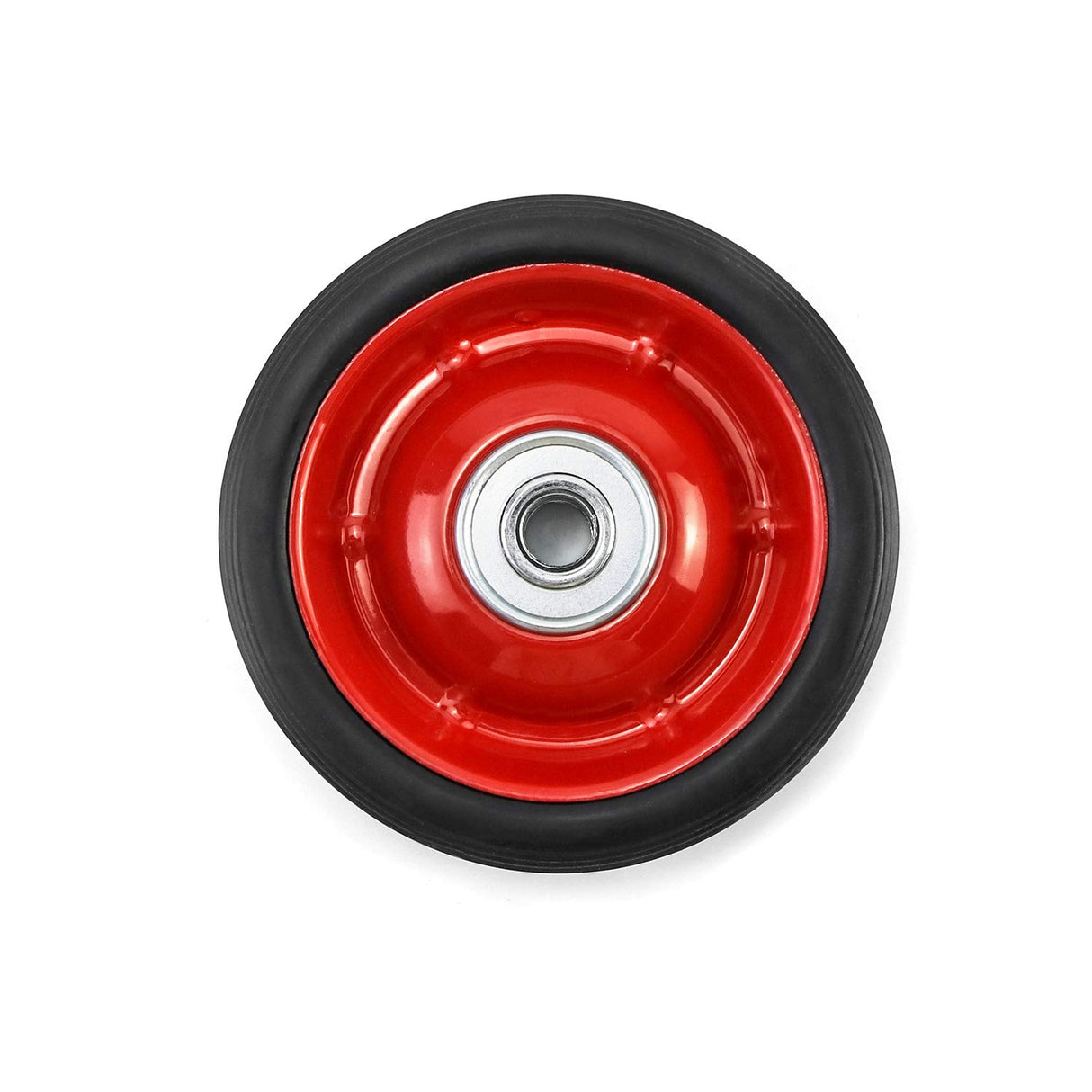 QWORK 2 Pack 5" x 1.5" Premium Rubber Wheel with Ball Bearing, Hand Truck Wheel, Capacity up to 88 lbs