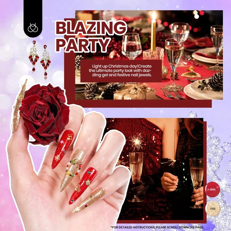 beetles 【Best Gift】Beetles 2024 Advent Calendar Gel Nail Polish Kit Christmas Best Gift Choice for Women and Girls - Color: 20 Colors Gemstone Party (Gift Box)