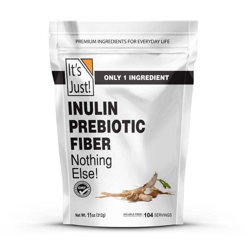 It's Just! It's Just! - Inulin Prebiotic Fiber, Water Soluble, Chicory Root Powder, Promotes Gut Health, Add to Smoothies, Vegan/Keto Friendly