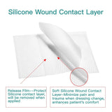 Dimora Silicone Wound Contact Layer, Adaptic Non-adhering Dressing, Transparent Wound Dressing Pads, 3in x 4in (7.5cm x 10cm), 10 pcs