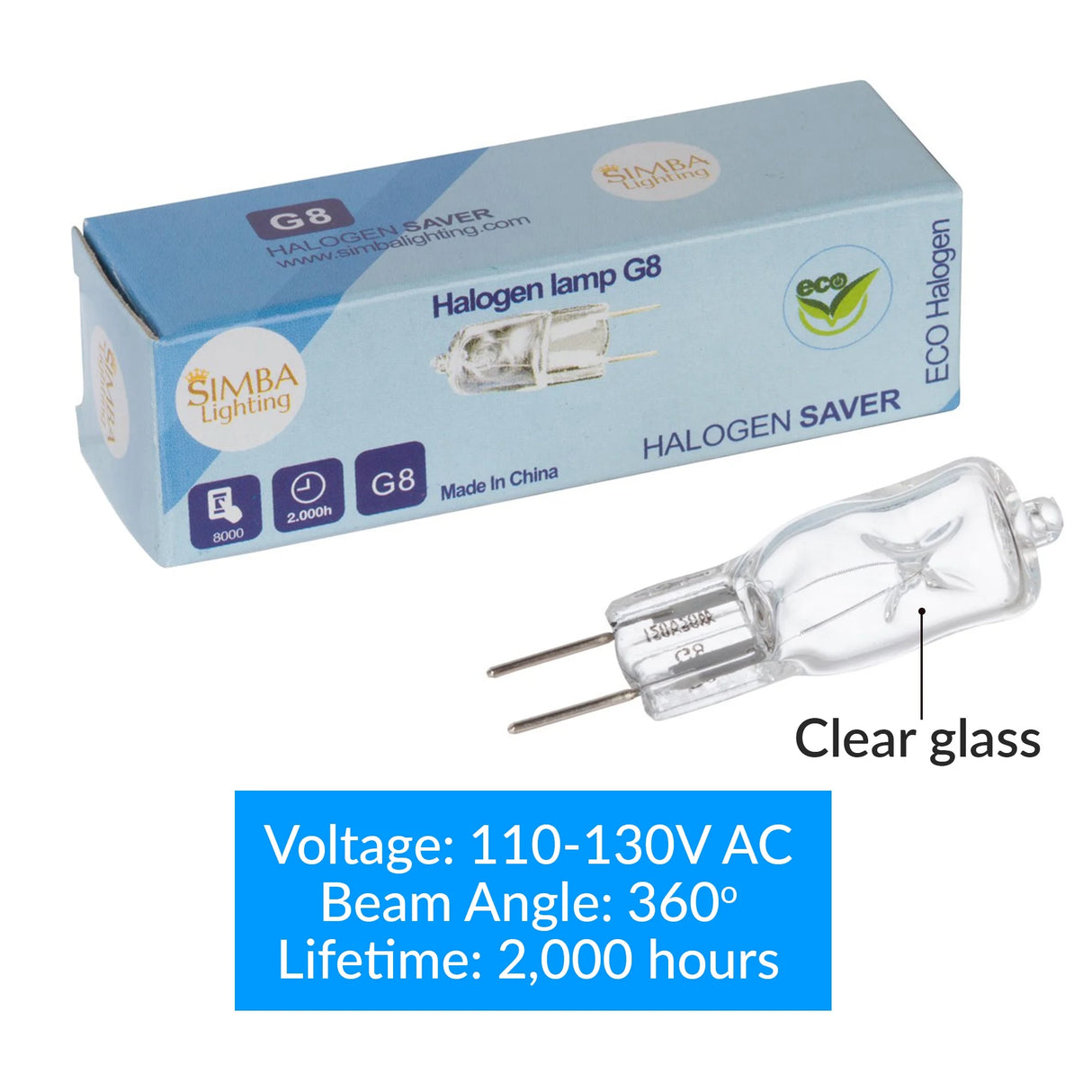 G8 Light Bulbs 20Watt 120Volt Halogen Light Bulb G8 Base Bi-Pin Shorter 1-3/8" (1.38") Length 20W T4 JCD Warm White Under Cabinet Puck Lighting Replacements,10Pack