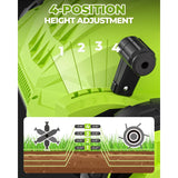 BUCOTOD 2-in-1 Electric Dethatcher and Scarifier, 13-Inch Raking & Scarifying, Turf Dethatcher & with 4-Position Height Adjustment, 14.5 gal Removable Thatch Bag for Lawn Health