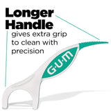 GUM Professional Clean Plus Flosser Picks, Promotes Healthier Gums, Comfort-Pick for Gentle Massage, Fresh Mint Flavour, Teal & White, 60 Flossers (1 Bag)
