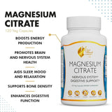 Coco March Magnesium Citrate - Relaxation- Sleep - Nervous & Digestive System Support, Gluten Free, Soy Free, Dairy Free, Keto Friendly, Vegan, 800 mg per Serving, 120 Capsules