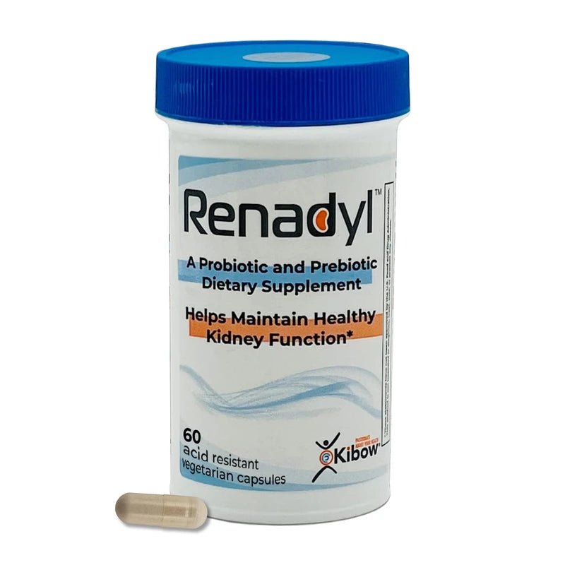Renadyl Kidney Probiotic Supplement | Urea, Creatinine, & Uric Acid Support | 45 Billion CFUs | Clinically Tested, Non-GMO, & Made in USA, 60 Capsules (1 Bottle, 1 Month Supply)