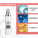 3Pcs EELHOE Collagen Boost Anti Aging Serum, EELHOE Collagen Anti-Wrinkle Cream, Voletas Collagen Boost Anti-Aging Serum