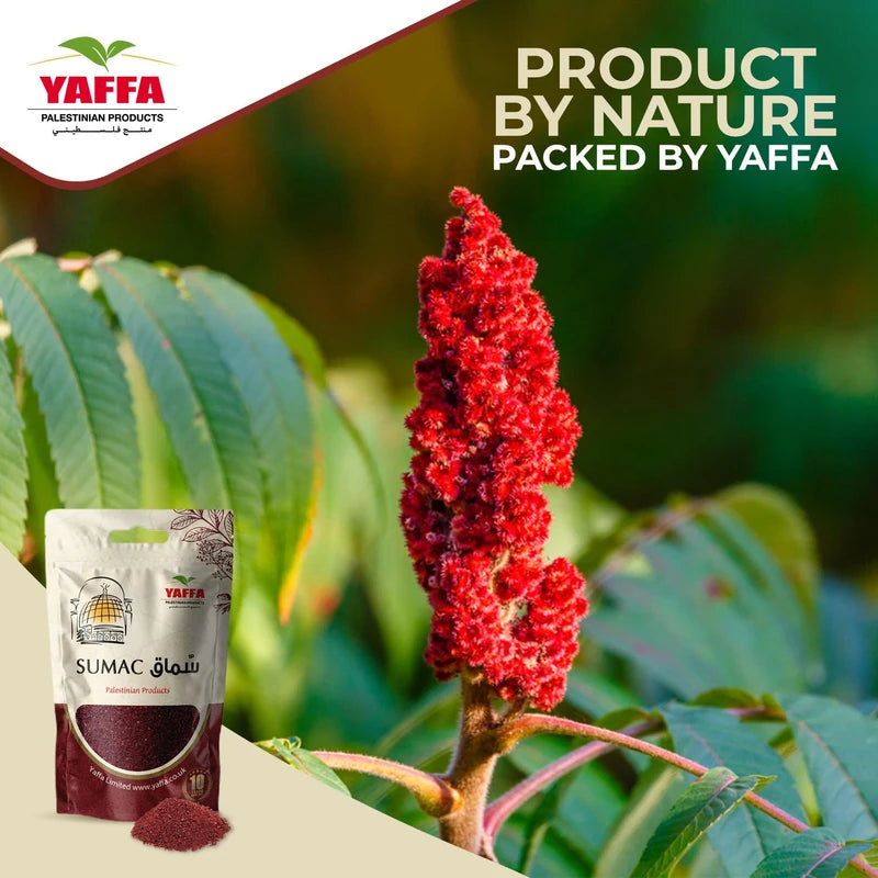 Yaffa Premium Ground Palestinian Sumac Spice Powder – 250g (Pack of 2) - Enhance Your Dishes with Traditional Flavours - Perfect for Cooking, Sprinkling or Just as a Herb to add That Tangy Taste