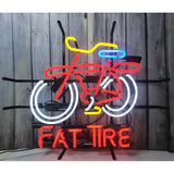Fat Tire Bike Red Neon Signs,Neon Lights for Bedroom Wall Workshop Decor Vintage Neon Sign Custom Neon Signs Personalized 20"x24"