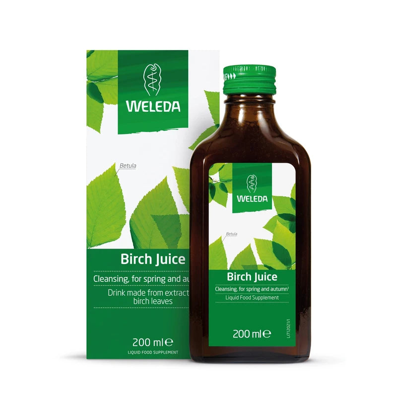 Weleda Birch Juice, Cleansing, Liquid Food Supplement, No Added Sugar, Vegan, Certified Organic, with Biodynamic Lemon Juice, 200ml