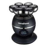 VEROSHAVE Veroshave 7-Blade Bald Head Shaver for Men - Cordless Hair Shaver for Men Bald, Rechargeable Head Trimmer for Men Bald Head, Mess-Free & Full-Shave Travel-Friendly Grooming Kit with Curved Blades