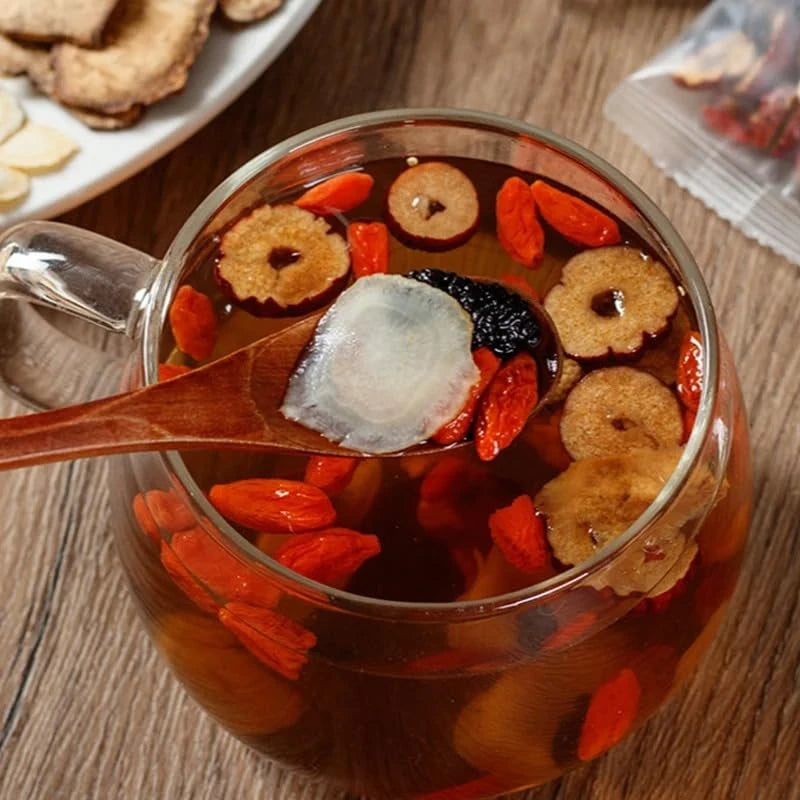 Megacephalus Kidney Tea Formula Ginseng Six Treasure Tea, Ginseng Five Treasures Tea Kidney Tea, Organic Kidney Cleanse Herbal Tea, Traditional Healthy Kidney Cleansing Tea for Men & Women (20 Bags)