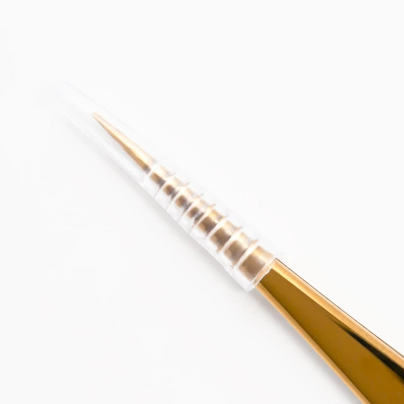 CHAZON TWEEZERS GOLD- Pinzas de punta de precisión de titanio para cejas, vello facial y cabello encarnado, pinzas virales