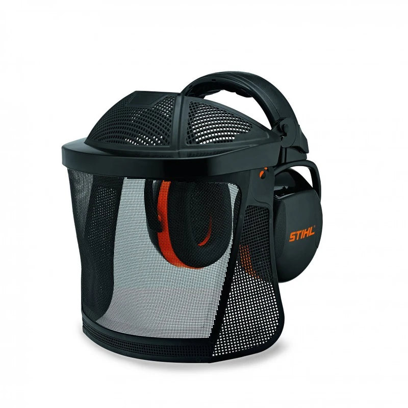 Stihl Genuine 0000 884 0566 Nylon Mesh Face Shield and Hearing Protector Short with Forehead Protection