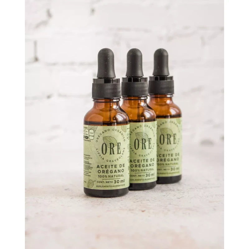 ORE 3 Piezas De Aceite De Orégano . Ore 30 Ml