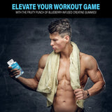 APEfuel Creatine Gummies for Men & Women - Sugar-Free Blueberry Flavored Pre-Workout Gummies for Muscle Growth, Strength & Cognitive Support - 3000mg Creatine Dietary Supplement (30-Days Supply)