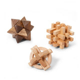 Buxton Wooden Mind Teaser Puzzle - 3 Set