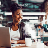 BONECO Ultraschall Vernebler U7146 I Reise-Luftbefechter I Für 0,5L PET-Flaschen I für Räume bis 20 m² I AUTO-Abschaltung I Leerstandsanzeige (weiß)