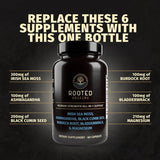 Rooted Origins Sea Moss Multimineral with Magnesium, Ashwagandha,  Black Cumin Seed, Burdock Root, and Bladderwrack, Premium All-in-1 Formula, 60 Capsules, MADE IN USA