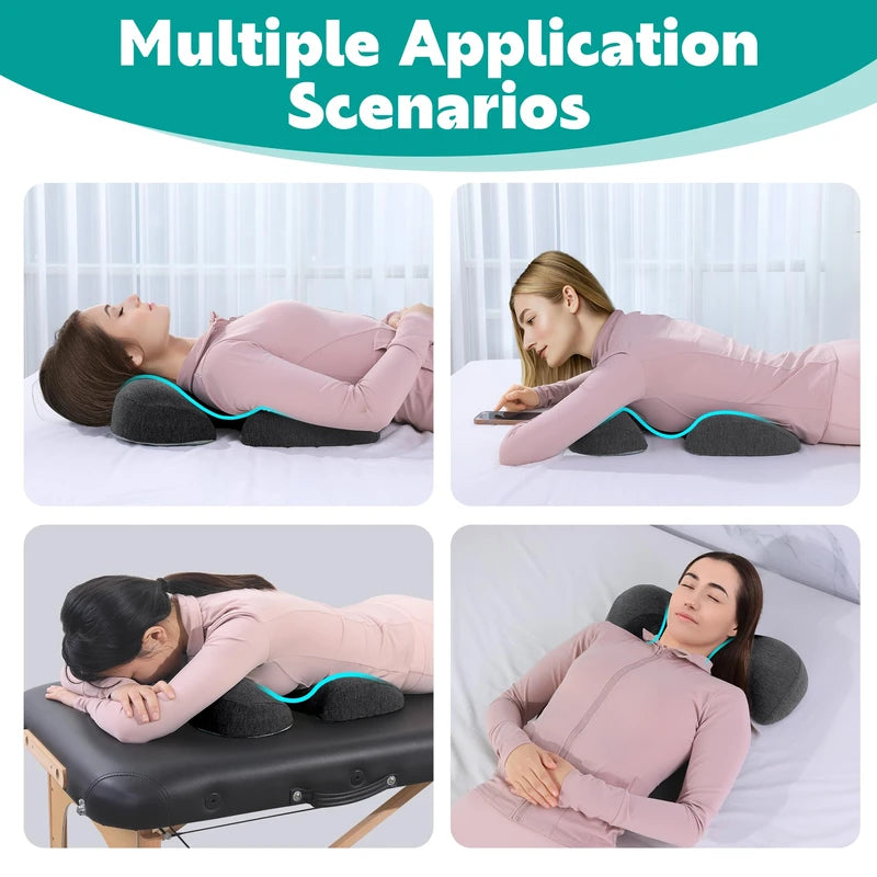 MABOZOO Breast Pillow for Massage, Women's Massage Bolster Pillow Face Down Pillow Supportive Breast Pillow for Massage Nap Portable Travel Sleeping