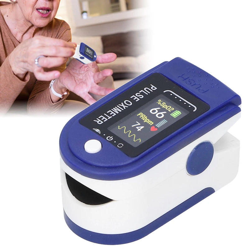Fingertip Pulse Oximeter LED Dispaly Blood Oxygen Saturation Heart Rate Monitor with Strap