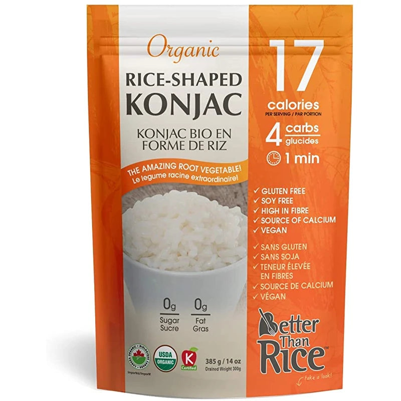 Better Than Foods Organic Konjac Rice 385g, Case of 6