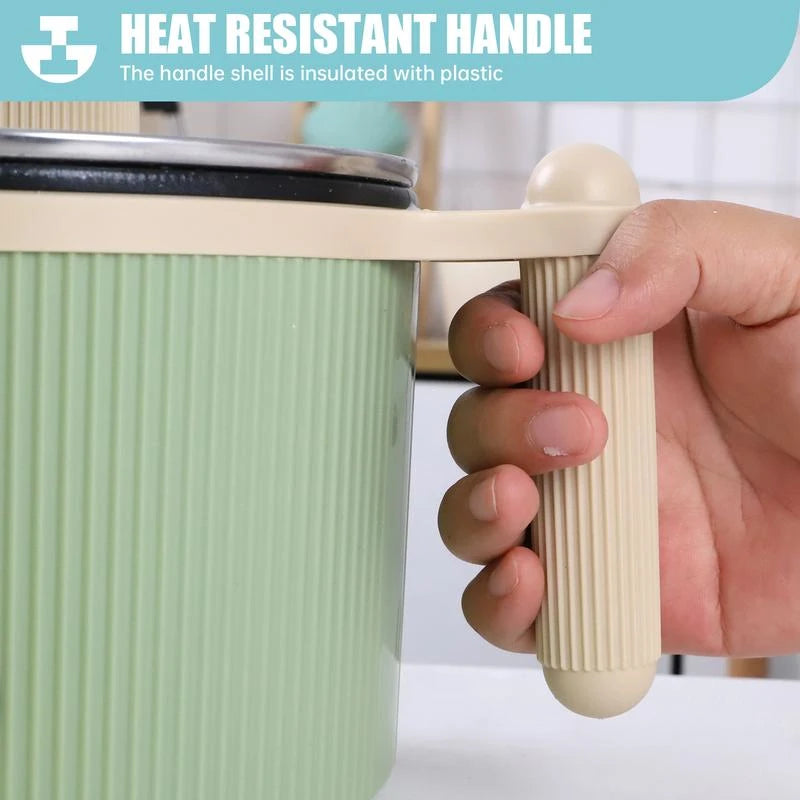 TOAUTO 1.5L Handheld Candle Melting Pot Small Wax Melting Pot with Easy Pour Spout, Two Power Levels, Easy Clean Non-Stick for DIY Crafting Beginner Green/Purple - Color: Green-1.5L