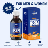 Hematex Iron Supplement High Potency Liquid Iron for Adults by Hematex - 100mg Polysaccharide Iron Complex Iron Supplements for Anemia and Iron Deficiency (Chocolate Caramel Flavor)