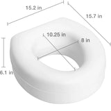HealthSmart HealthSmart Enhanced Comfort 5" Raised (Round) Toilet Seat Riser 5 Slip Resistant Pads FSA/HSA Eligible Toilet Seat Risers for Seniors Padded Toilet Seat Elevation 15.7 x 15.2 x 6.1