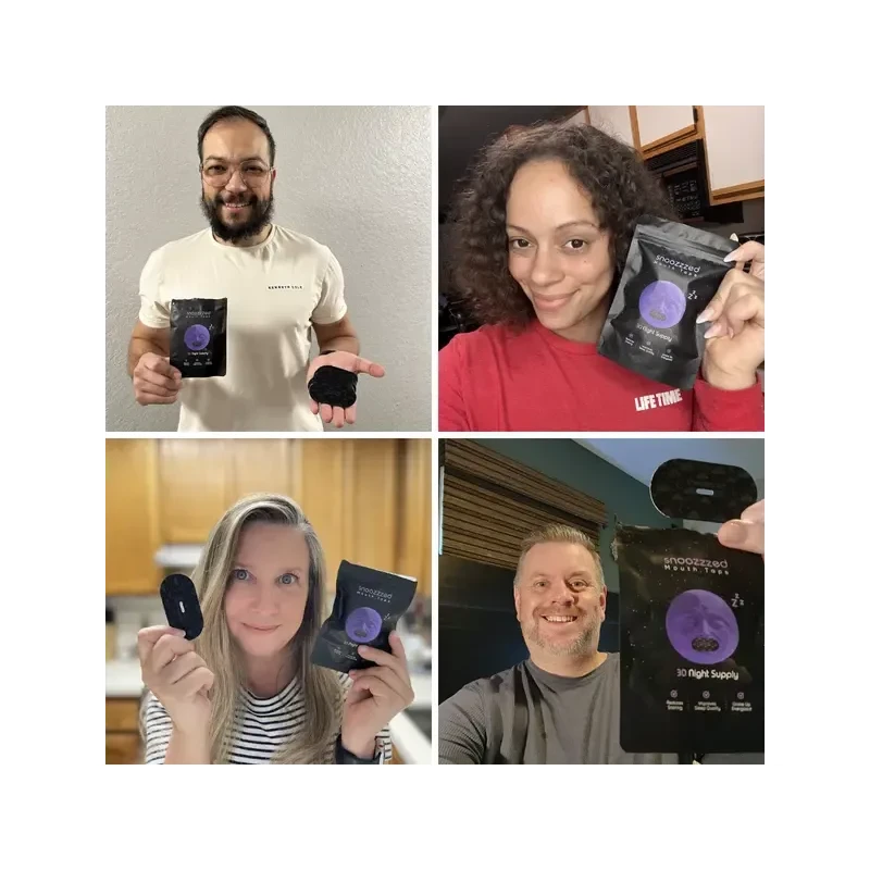 snoozzzed Mouth Tape for Sleeping - (30 Night Supply) Reduces Snoring, Restful Sleep, Hypoallergenic Sleep Aid Comfort, Skincare Mouthtape Mask