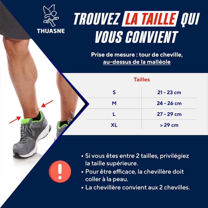 Open ankle support for sport (Mild ankle sprains. Chronic ankle instability. Resumption of sporting activities following ankle sprains and injuries.) White/orange - Size M (24-26 cm)