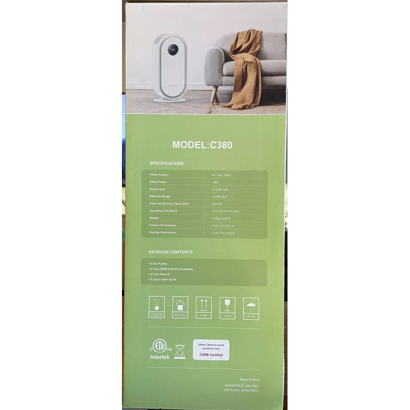 Storebary Air Purifier for Home Large Room with Air Quality Monitoring: H13 True HEPA Air