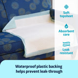 Medline Super Absorbent Underpad, 36" x 36", 50 Count, Extra Large Disposable Incontinence Pads, Protective Bed Pads, Chucks, For Kids, Adults, Elderly, Furniture & Surface Protection Pee Pad