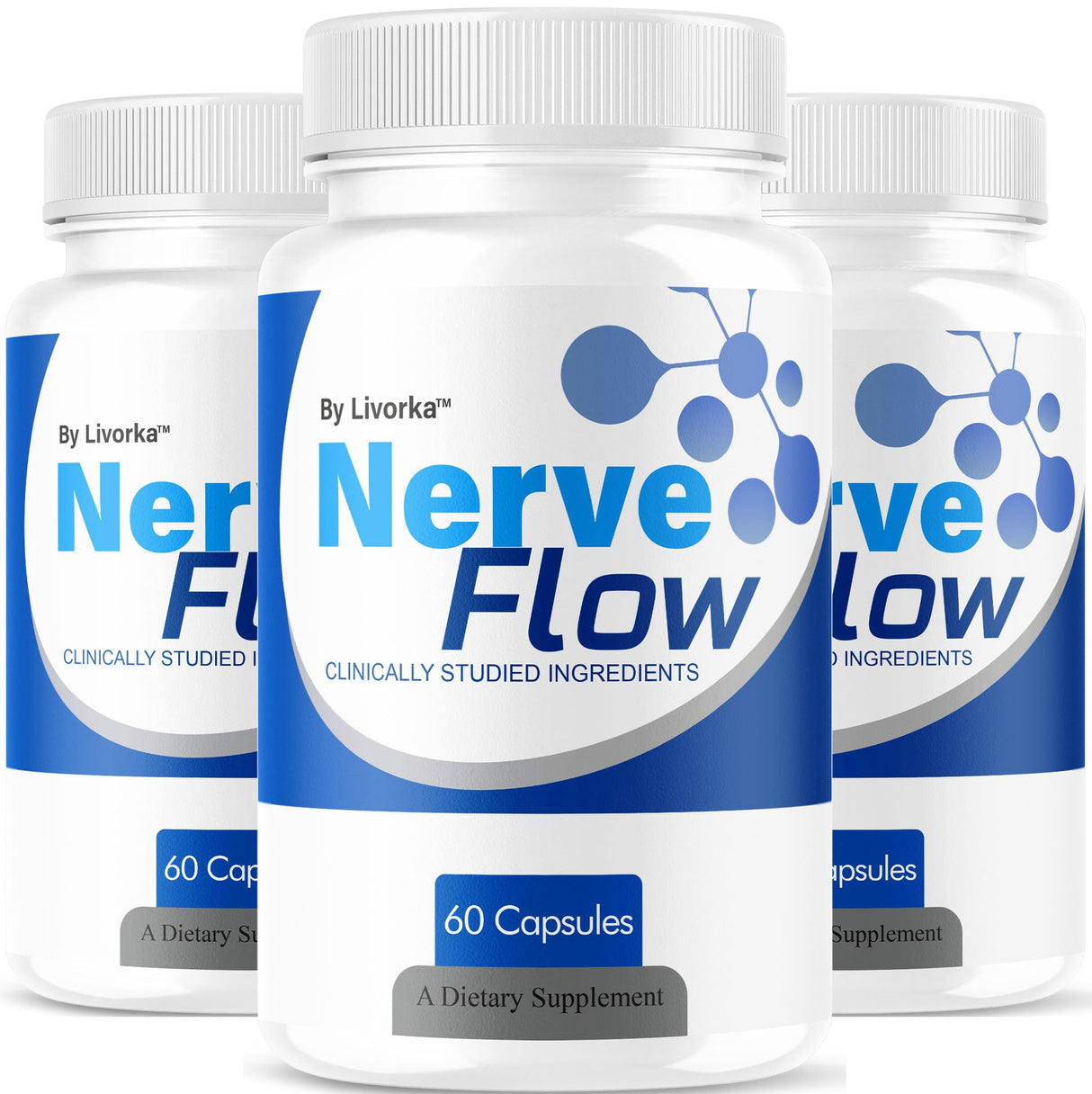 (3 Pack) Nerve Flow - Official NerveFlow Advanced Nerve Support Pills, Nerve Flow Supplement Capsules, NerveFlow Natural Pills Maximum Strength Multivitamin Advanced Formula, 180 Capsules For 3 Months